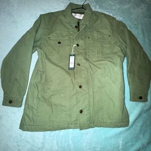 Alpine Design Women's Lined Chore Jacket Lush Olive Green Cotton Size M NWT